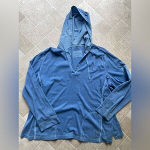 Women's Casual Cotton Blue Hoodie looks and wears like free people!